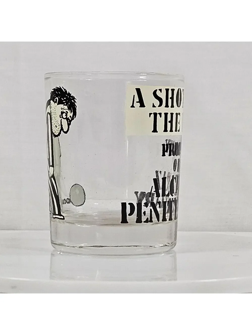 Vintage Alcatraz Shot Glass “A Shot From The Rock” Prison Novelty Barware